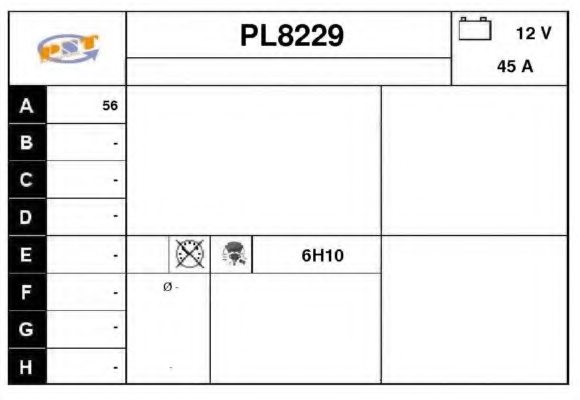 SNRA PL8229 Alternator